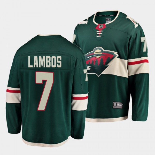 Carson Lambos Minnesota Wild 2021 NHL Draft Jersey Home Green