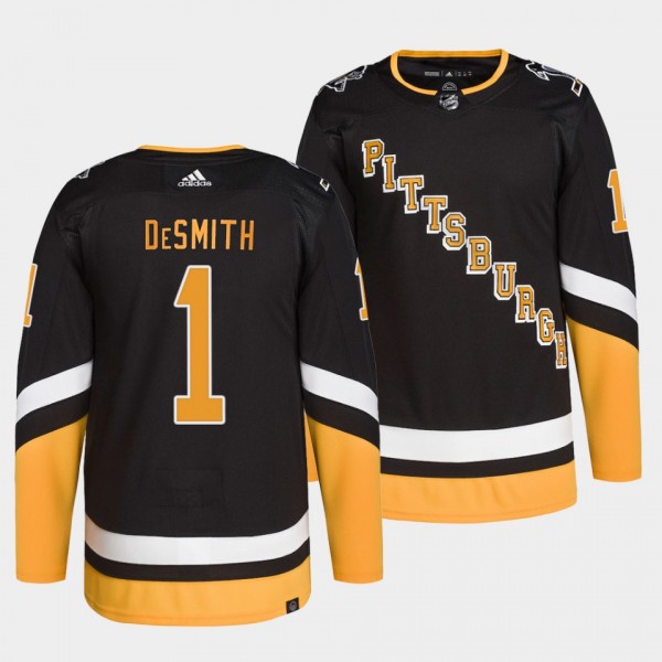 Casey DeSmith #1 Penguins Primegreen Authentic Bla...