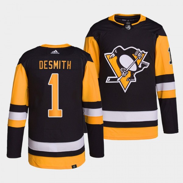 Casey DeSmith #1 Penguins Authentic Primegreen Bla...