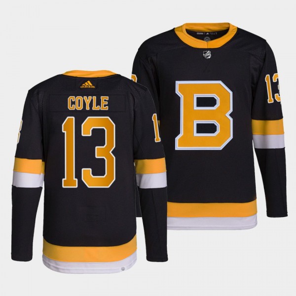 Charlie Coyle #13 Bruins Home Black Jersey 2021-22...