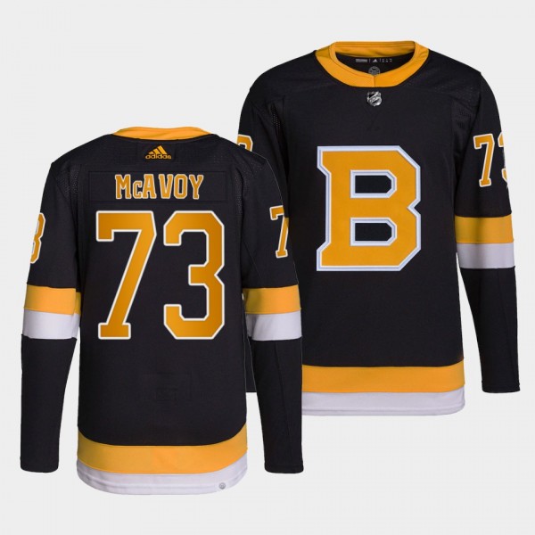 Charlie McAvoy #73 Bruins Home Black Jersey 2021-2...