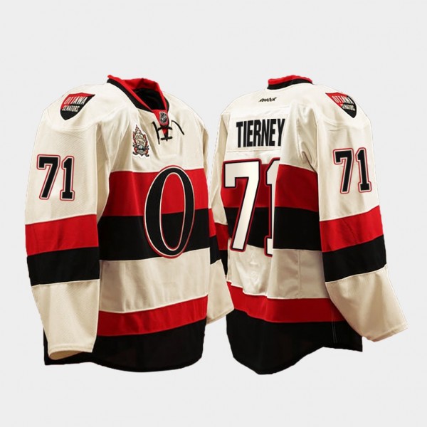 Chris Tierney Ottawa Senators Heritage Classic Whi...
