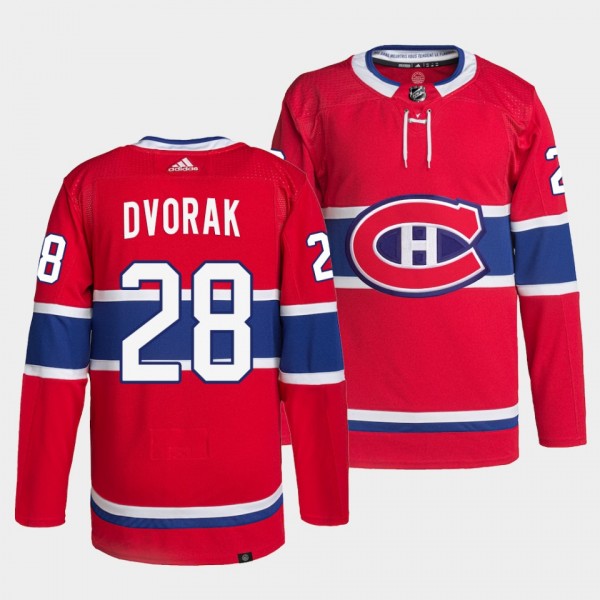 Christian Dvorak Canadiens Home Red Jersey #28 Pri...