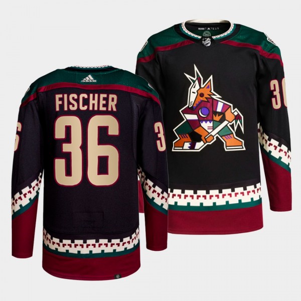 Christian Fischer #36 Coyotes Home Black Jersey 20...