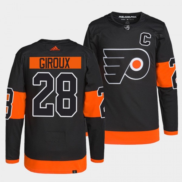 Flyers Alternate Claude Giroux #28 Black Jersey Pr...