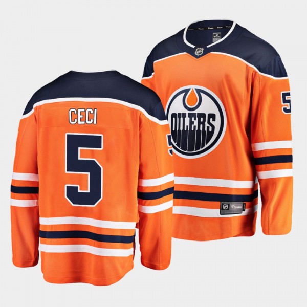 Cody Ceci Edmonton Oilers 2021 Home Men Orange Pla...