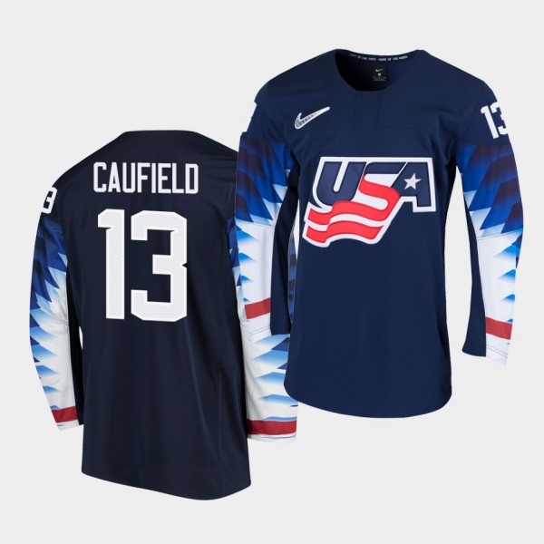 Cole Caufield 2020 IIHF World Junior Championship #13 Black Jersey