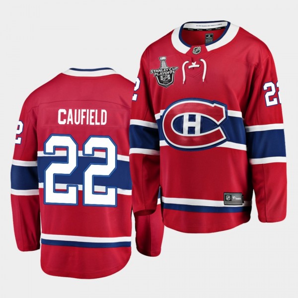 Cole Caufield #22 Canadiens 2021 Stanley Cup Final Red Jersey