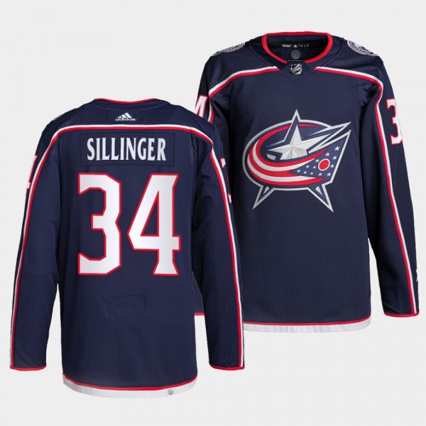 Cole Sillinger #34 Blue Jackets Sioux Falls Stampe...