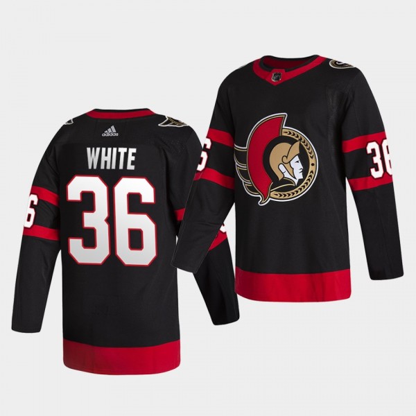 Colin White #36 Senators 2020-21 Home Authentic Black Jersey