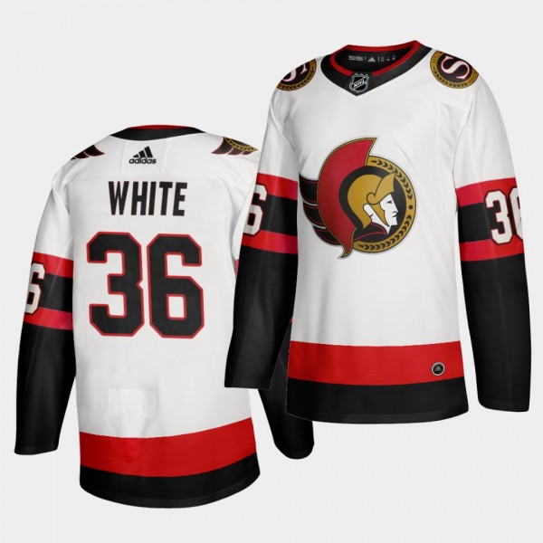 Colin White Ottawa Senators Road 2020-21 White Vin...