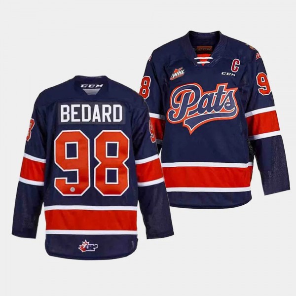 Connor Bedard Regina Pats 2023 NHL Draft Blue Jers...