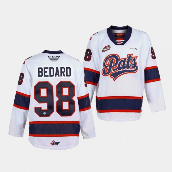 Connor Bedard Regina Pats 2023 NHL Draft White Jer...
