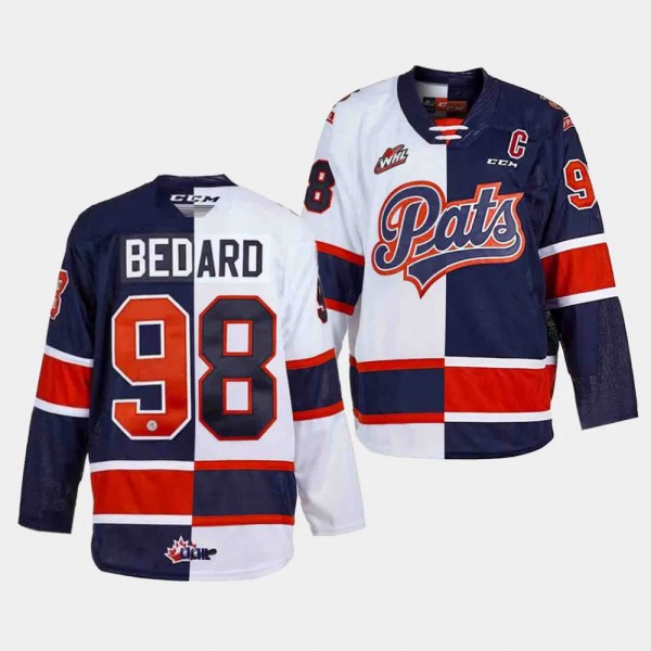 Connor Bedard Regina Pats 2023 NHL Draft White Blu...