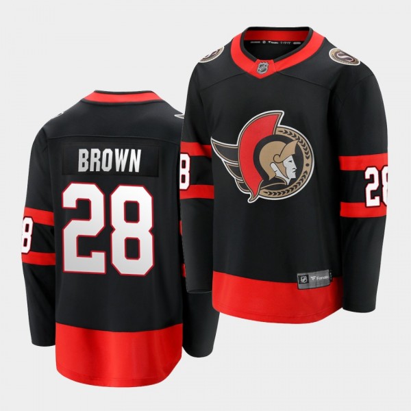 connor brown Ottawa Senators 2020-21 Home Black Pr...