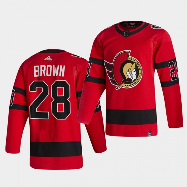 Ottawa Senators 2021 Reverse Retro Connor Brown Red Special Edition Authentic Jersey