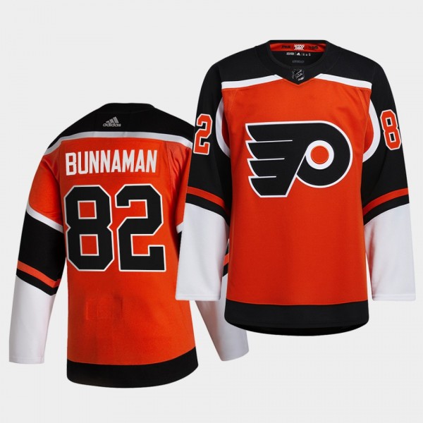 Philadelphia Flyers 2021 Reverse Retro Connor Bunnaman Orange Special Edition Authentic Jersey
