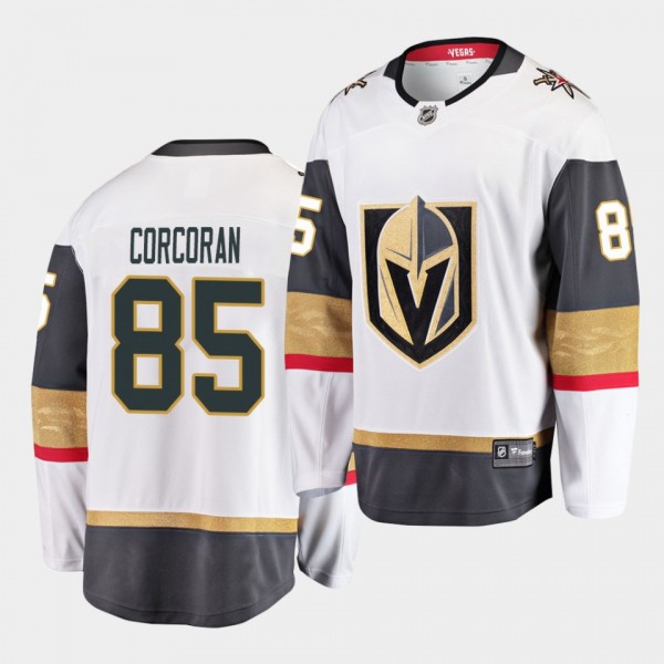 Connor Corcoran #85 Golden Knights Away White Breakaway Player Jersey