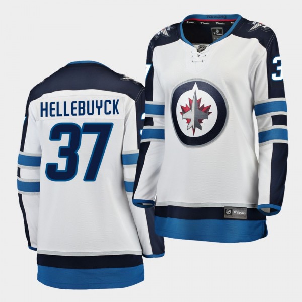 Connor Hellebuyck Winnipeg Jets #37 Breakaway Away...