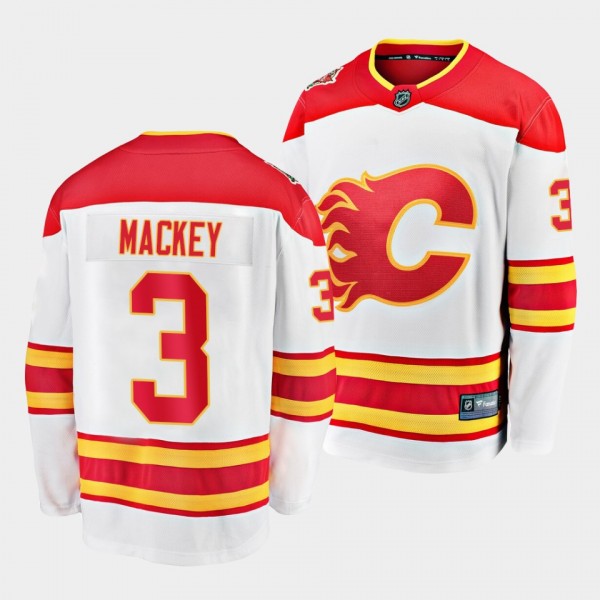 Connor Mackey Calgary Flames 2021-22 Away White Pl...
