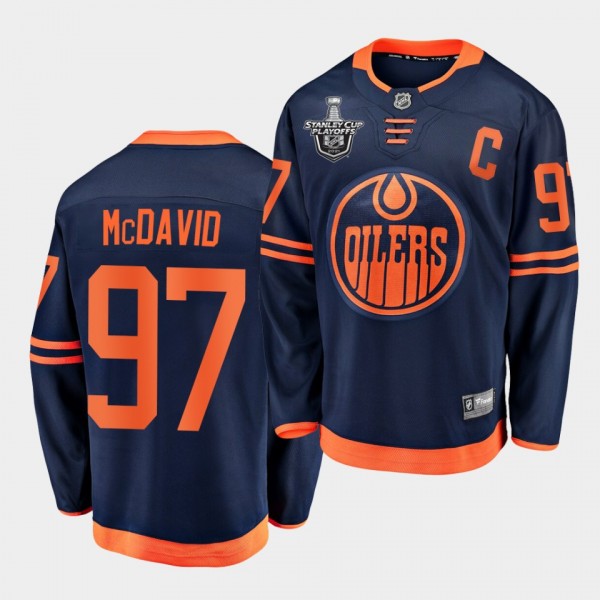 Connor McDavid #97 Oilers 2021 Stanley Cup Playoff...