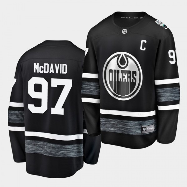 Connor McDavid #97 Oilers 2019 NHL All-Star Black ...