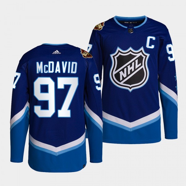 Oilers 2022 NHL All-Star Connor McDavid #97 Blue J...
