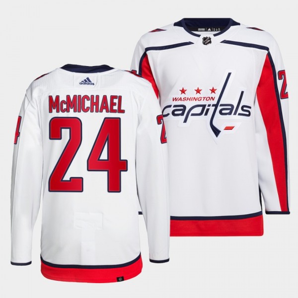 Connor McMichael #24 Capitals Away White Jersey 20...