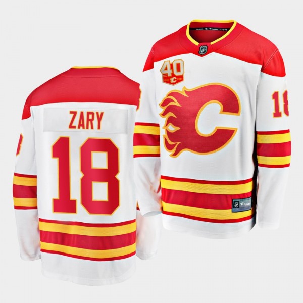 Connor Zary Calgary Flames 2020 NHL Draft White Aw...