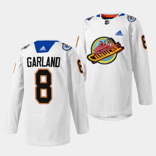 Christmas Night Conor Garland Vancouver Canucks Wh...