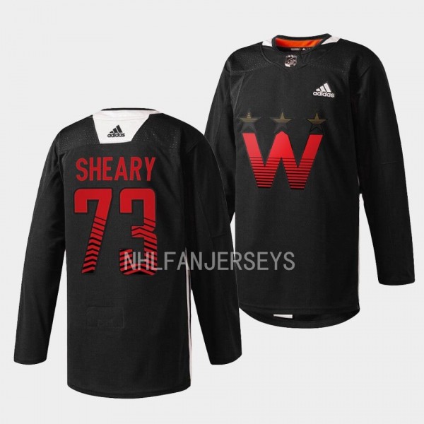 Washington Capitals 2023 Celebrating Black History Conor Sheary #73 Black Jersey Warmup