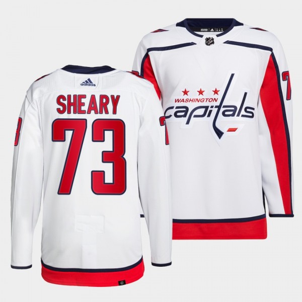 Conor Sheary #73 Capitals Away White Jersey 2021-2...