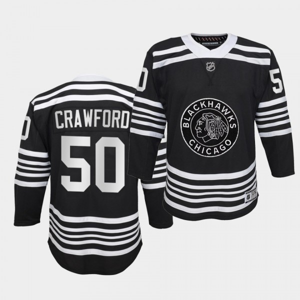 Corey Crawford Blackhawks #50 Premier Alternate Jersey Black