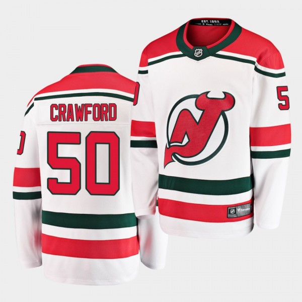 Corey Crawford New Jersey Devils 2020-21 Alternate Men White Breakaway Player Jersey