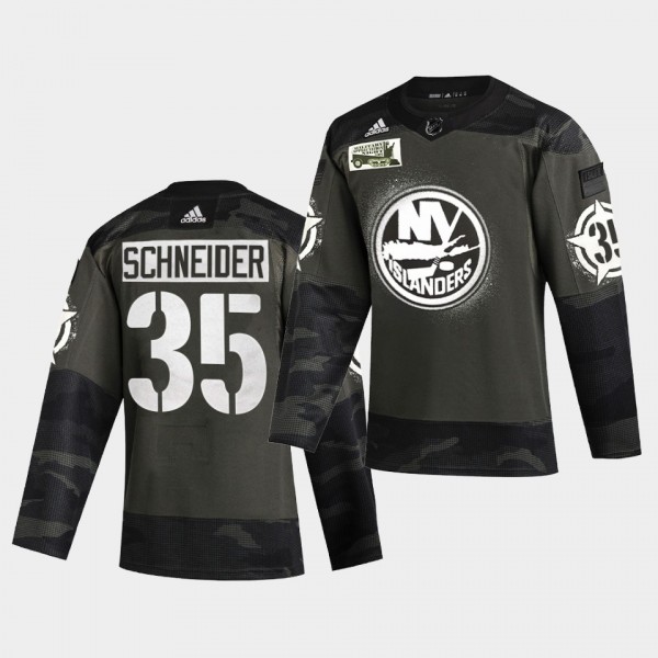 Cory Schneider New York Islanders 2021 Military Night Camo Authentic Limited Jersey