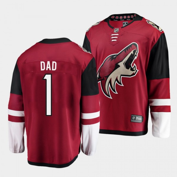 Greatest Dad Arizona Coyotes Red Jersey 2022 Fathers Day Gift
