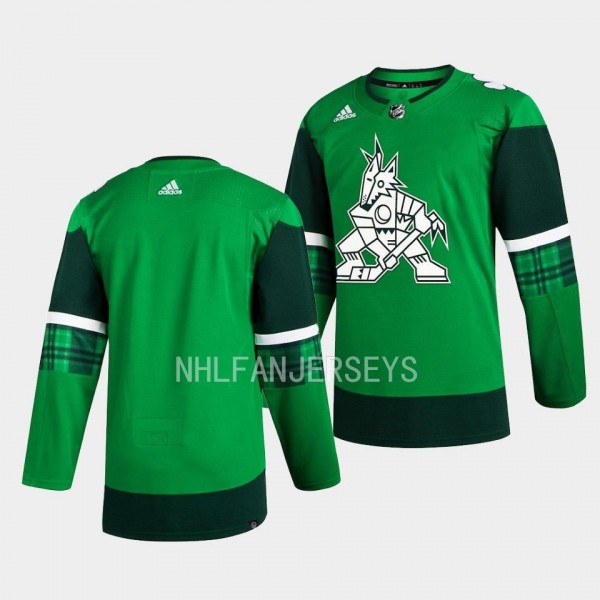 Arizona Coyotes 2023 St. Patricks Day Primegreen Authentic Green Jersey Men