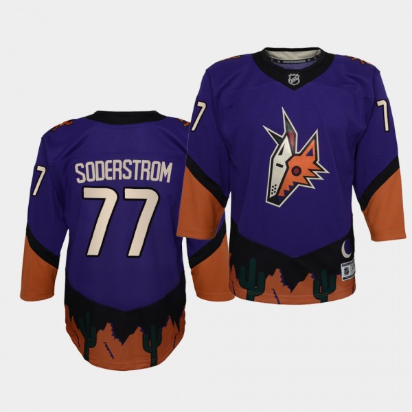 Victor Soderstrom Arizona Coyotes 2021 Reverse Retro Purple Special Edition Youth Jersey