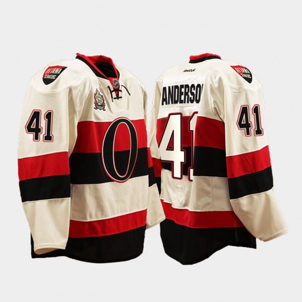 Craig Anderson Ottawa Senators Heritage Classic Wh...