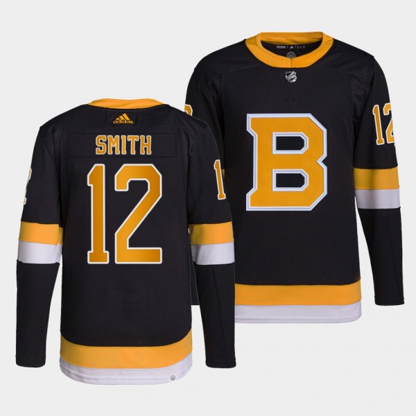 Craig Smith #12 Bruins Home Black Jersey 2021-22 P...