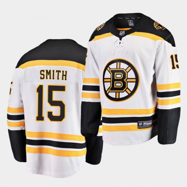Craig Smith Boston Bruins 2020-21 Away Men White Breakaway Player Jersey