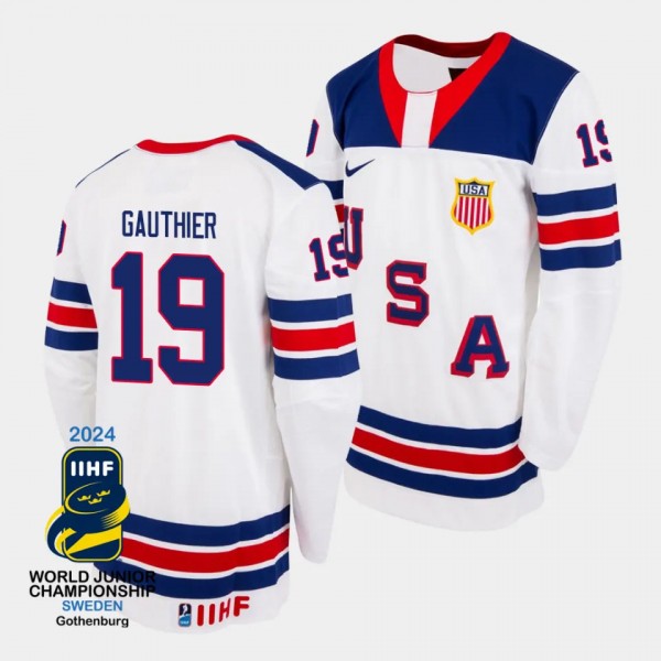 USA 2024 IIHF World Junior Champions Cutter Gauthi...