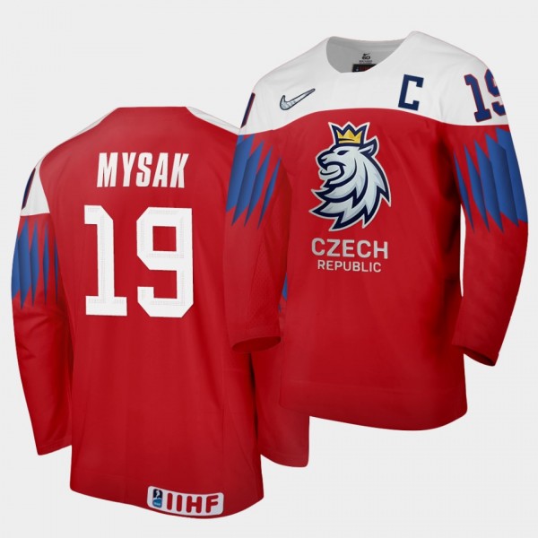 Jan Mysak Czech Republic 2021 IIHF World Junior Championship Away Red Jersey