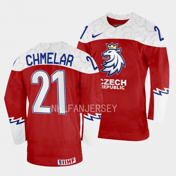 Czech Republic #21 Jaroslav Chmelar 2023 IIHF Worl...
