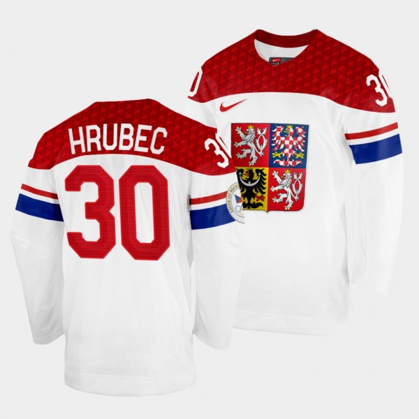 Czech Republic Hockey #30 Simon Hrubec 2022 Beijin...