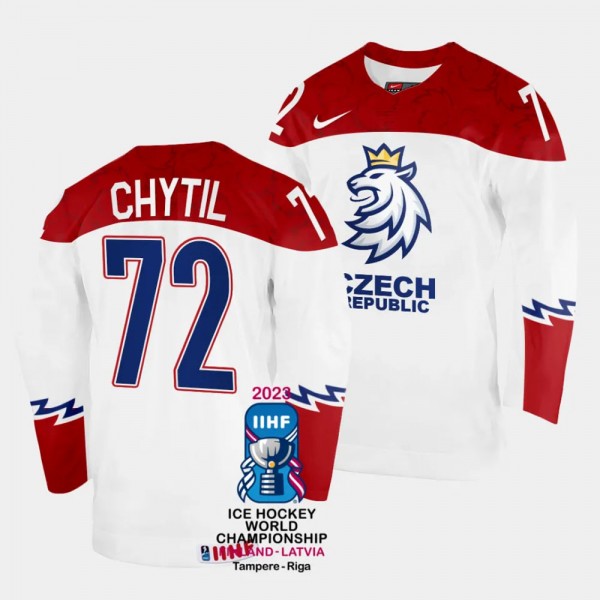 Czechia #72 Filip Chytil 2023 IIHF World Champions...