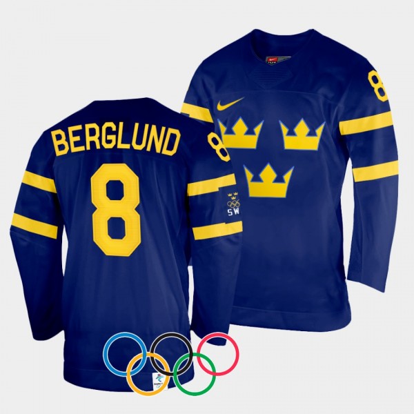 Sweden Women's Hockey #8 Ebba Berglund 2022 Winter...