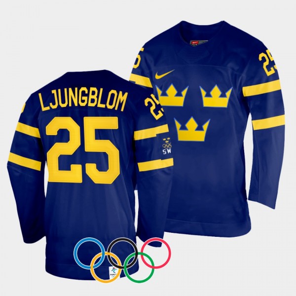 Sweden Women's Hockey #25 Lina Ljungblom 2022 Wint...