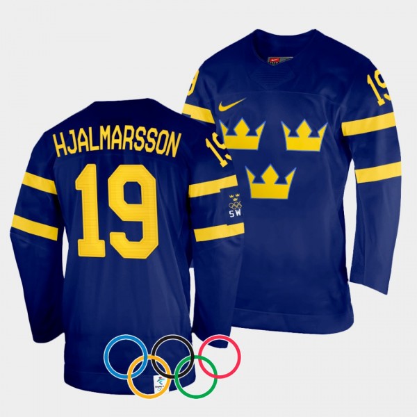 Sweden Women's Hockey #19 Sara Hjalmarsson 2022 Wi...