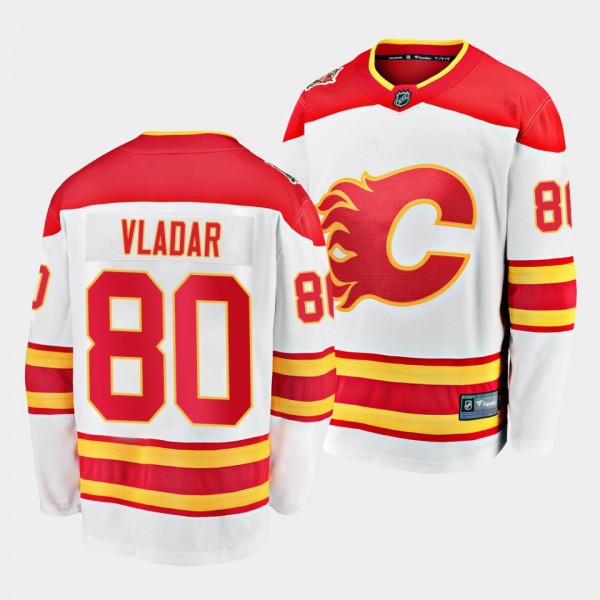 Dan Vladar Calgary Flames 2021 Away 80 Jersey White Player